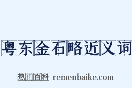 粤东金石略近义词是什么意思的图片
